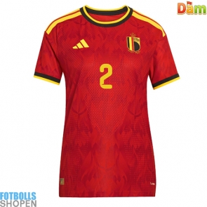 Billiga Belgien Zeno Debast #2 Hemmatröja Dam VM 2026 Kortärmad